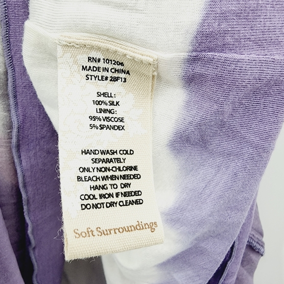 Soft Surroundings Tie Dye Silk Sequined Strap Maxi Dress - Picture 9 of 9